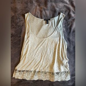 Forever 21 Teal/Light Green Tank-top Size XL